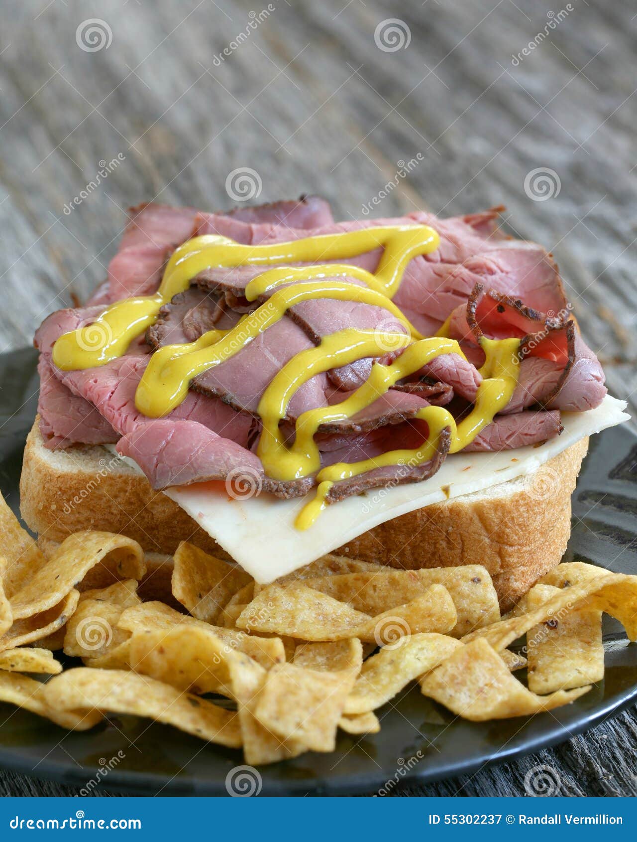 Roast Beef Sandwich stock image. Image of crisps, bread 55302237