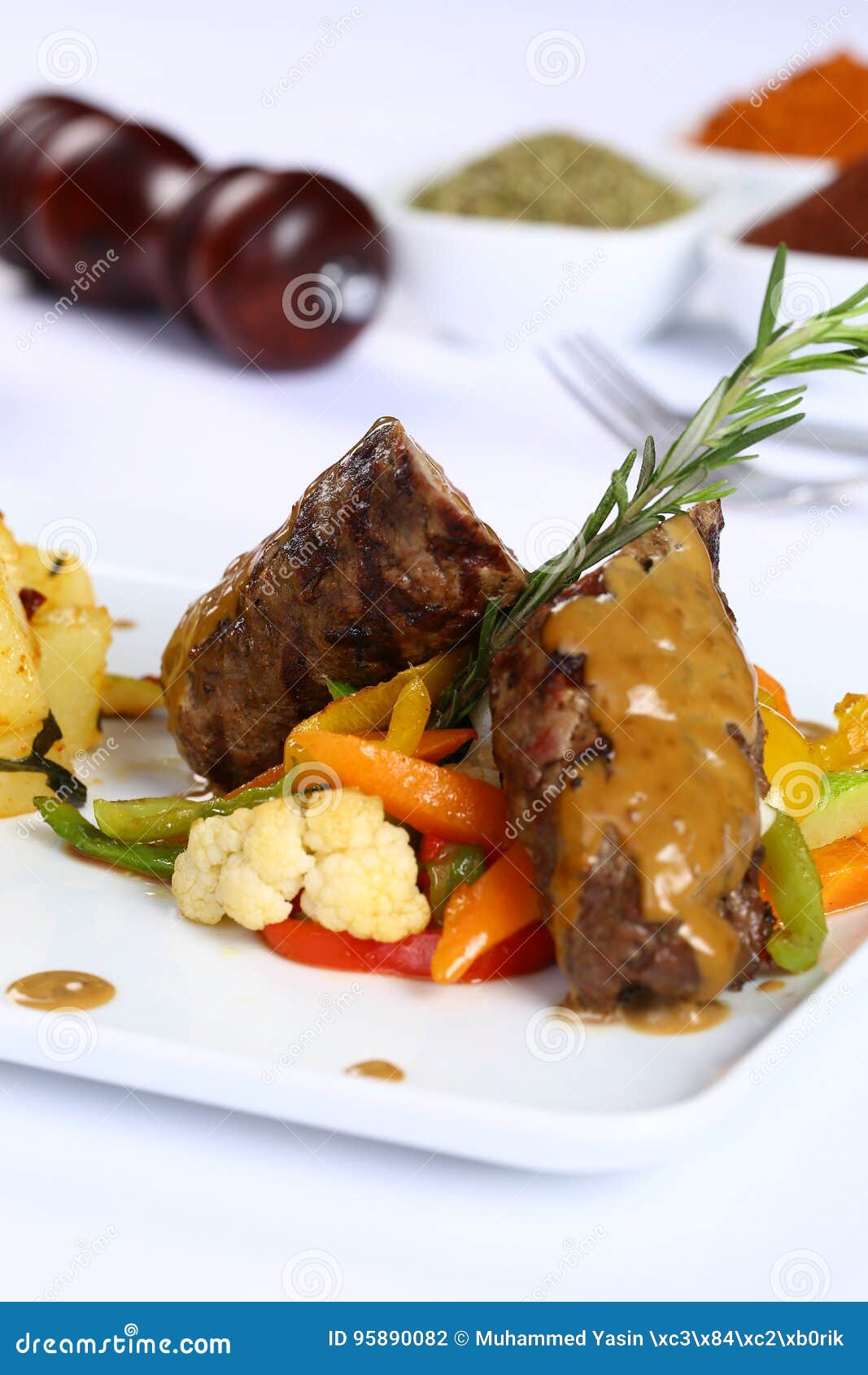 Roast beef with sauce stock photo. Image of grilled, delicious 95890082