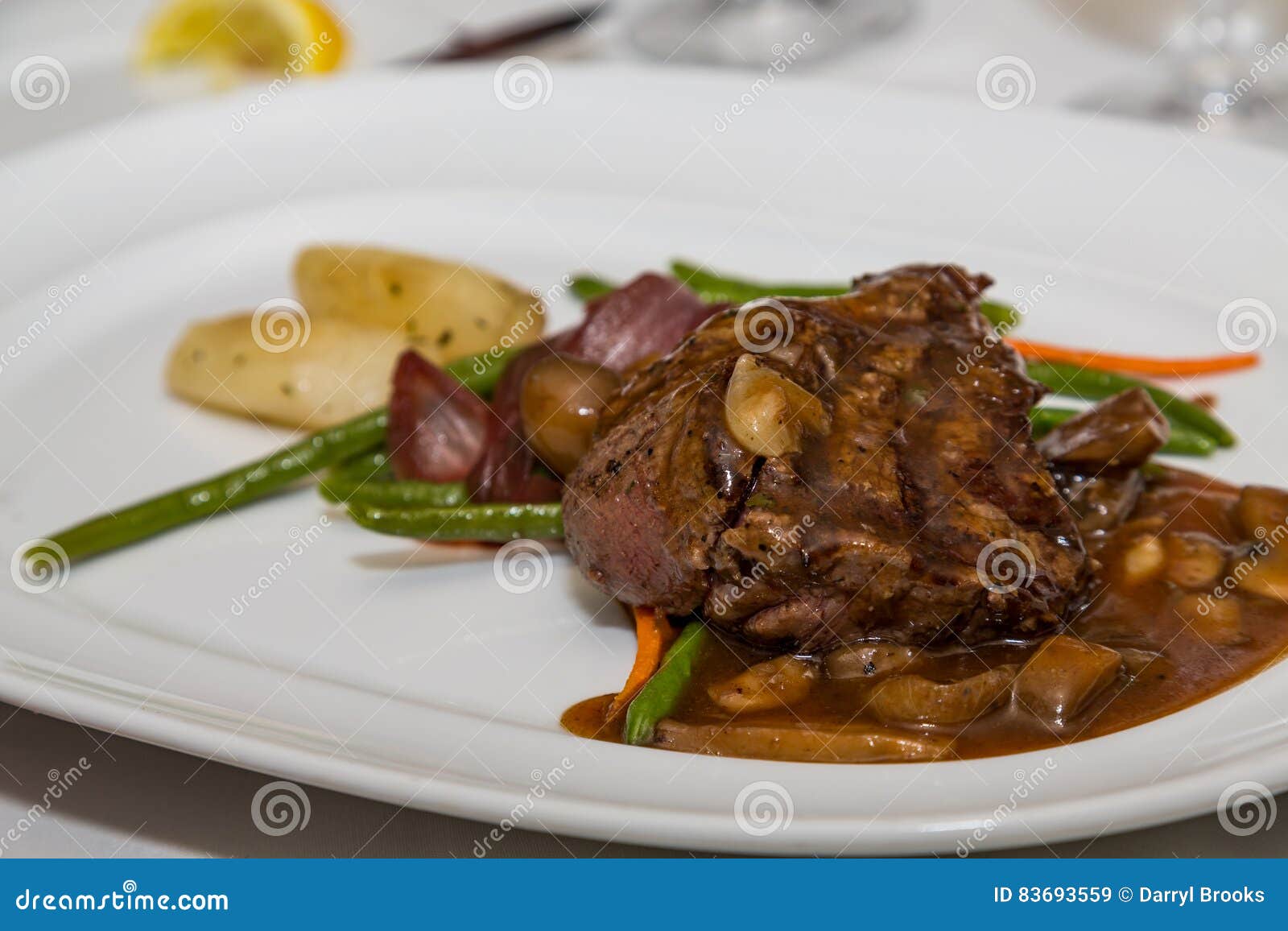 Roast Beef with Shallots stock image. Image of bean, traditional 83693559