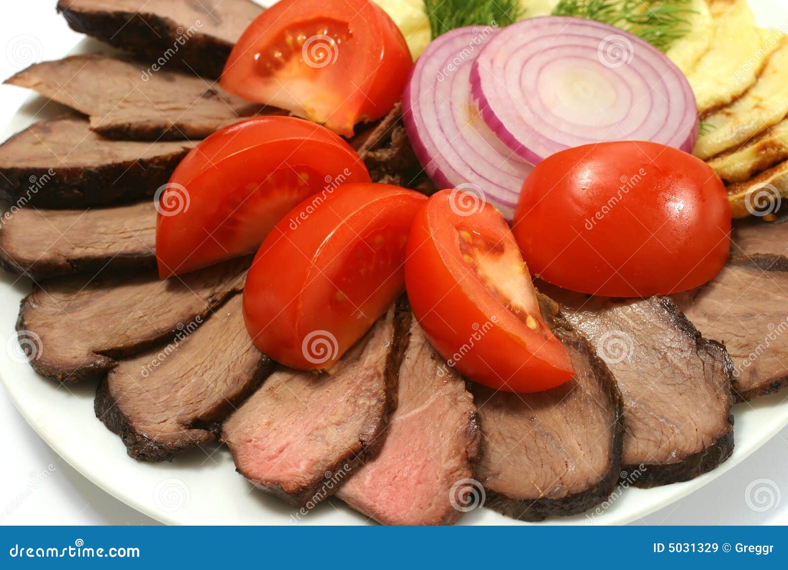 Roast Beef Tomato, Potato, Onion Stock Image Image of bloody