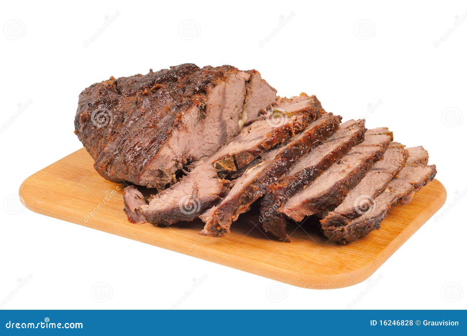 roast beef on a wooden board