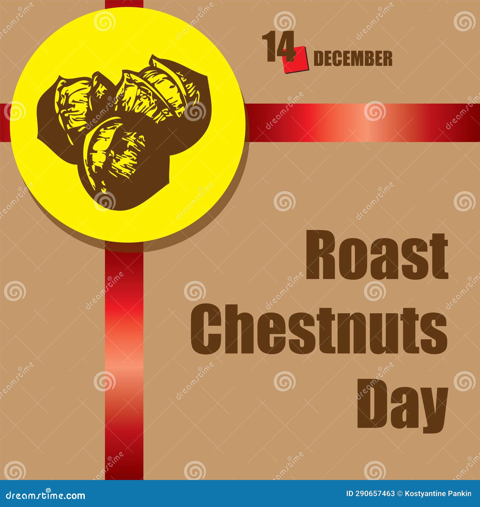 Roast Chestnuts Day stock illustration. Illustration of pattern - 290657463