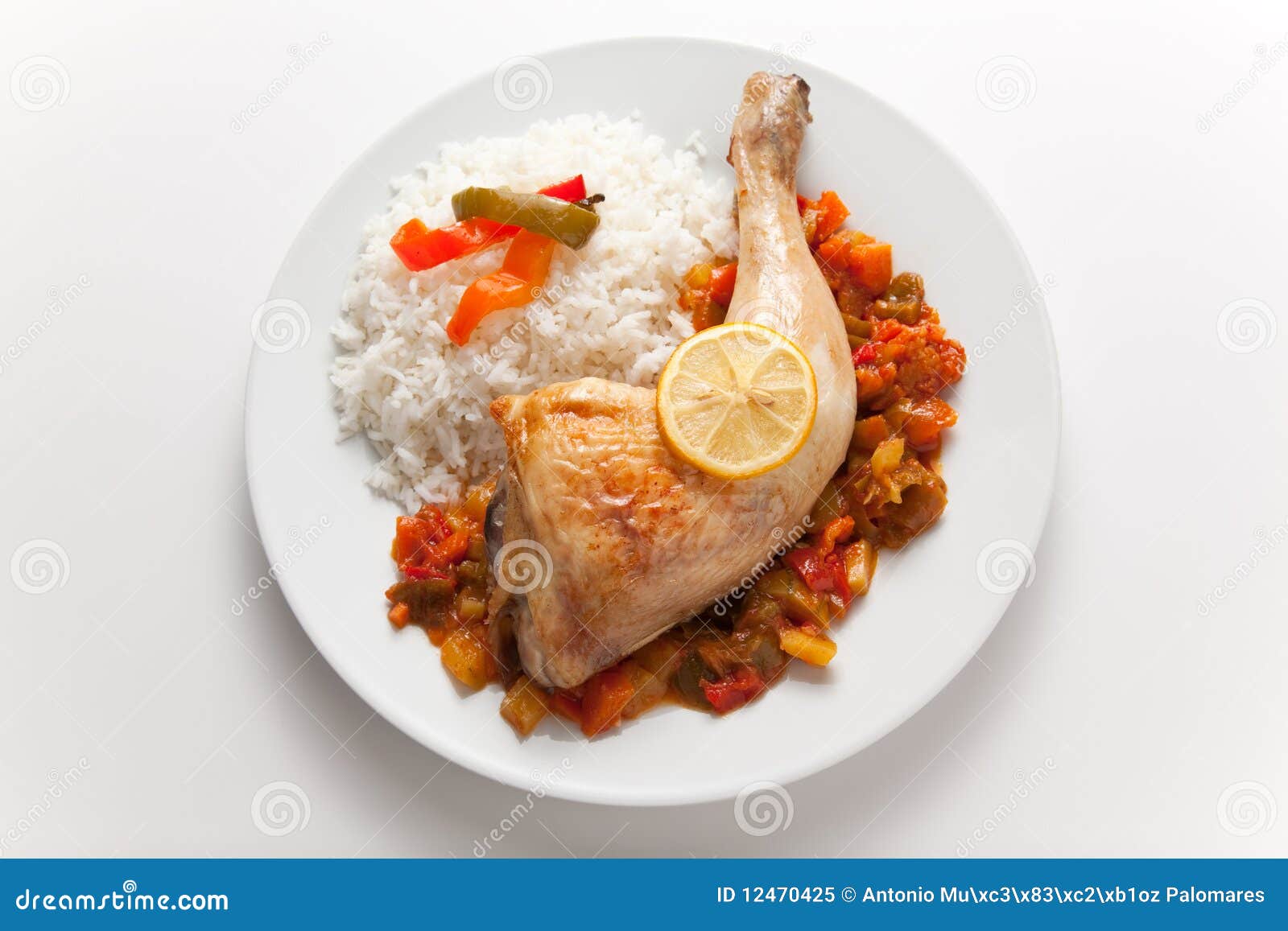 Roast Chicken with Red and Green Peppers Stock Image Image of chicken