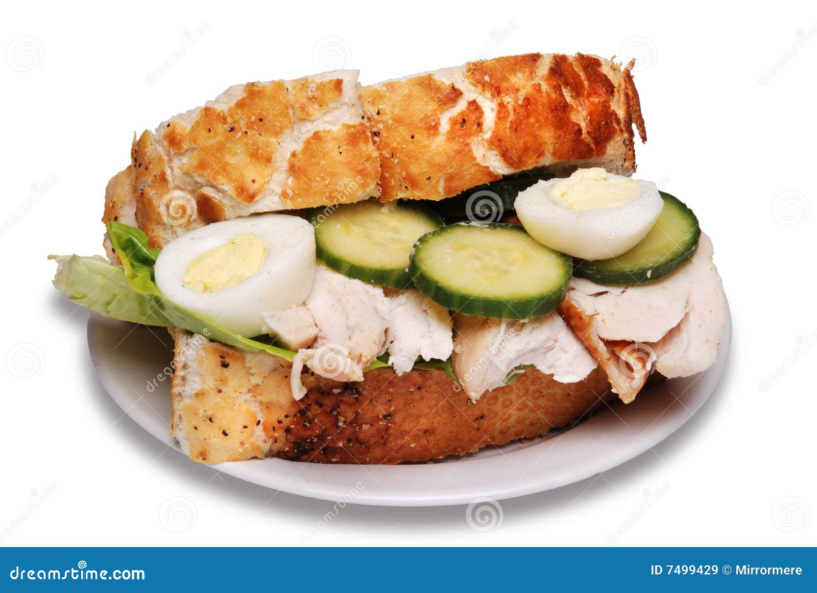Roast chicken sandwich stock image. Image of healthy, fresh 7499429