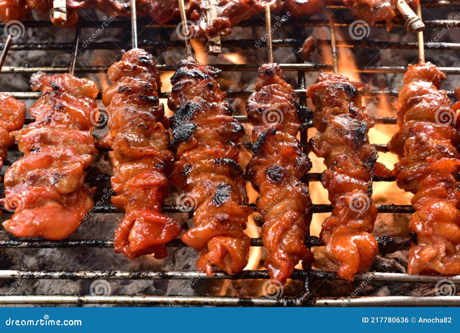 Roast Chicken Street Food in Thailand Stock Photo - Image of cooking