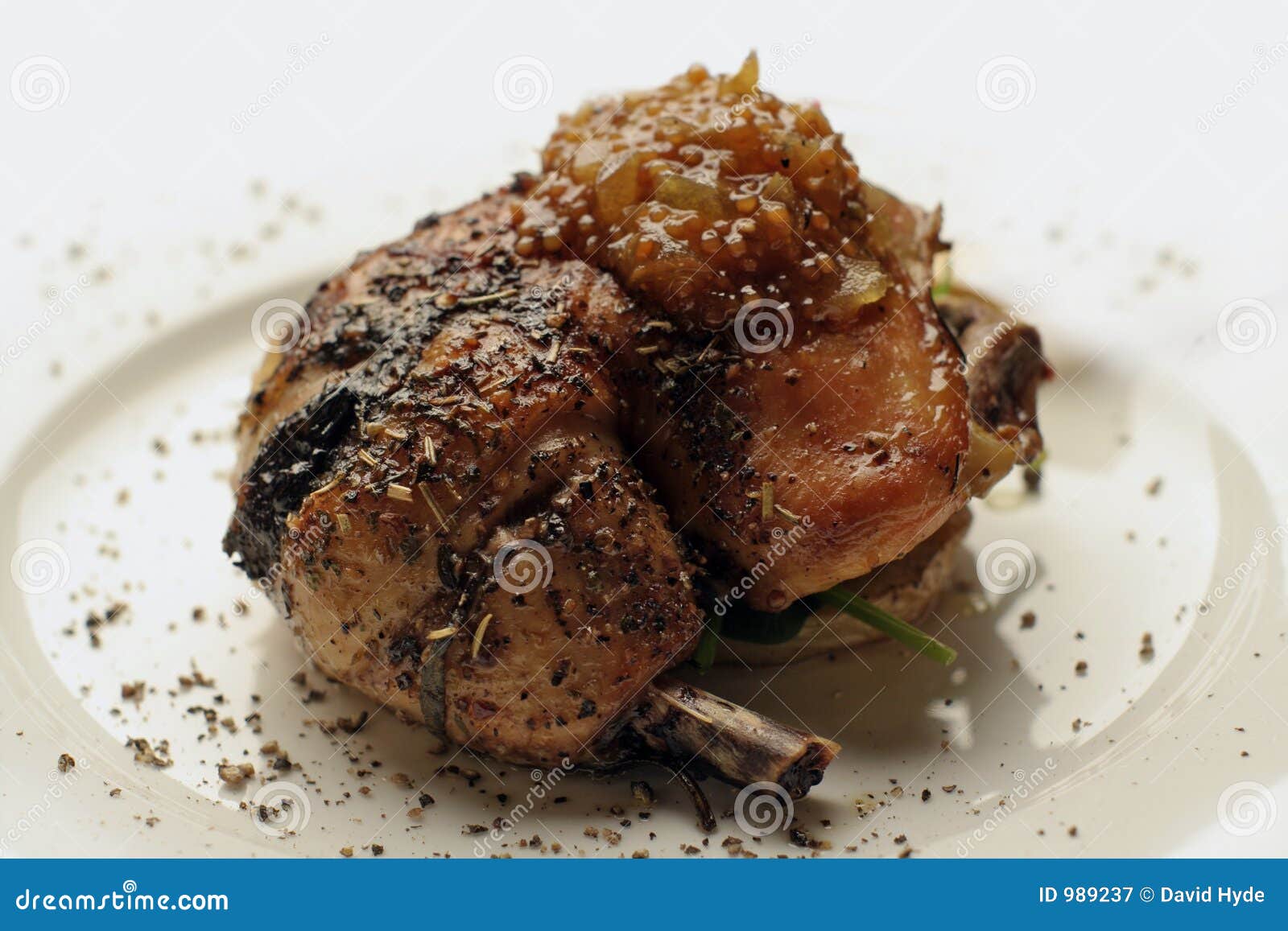 Roast Chicken; White Background Stock Image - Image of cooking, fruits