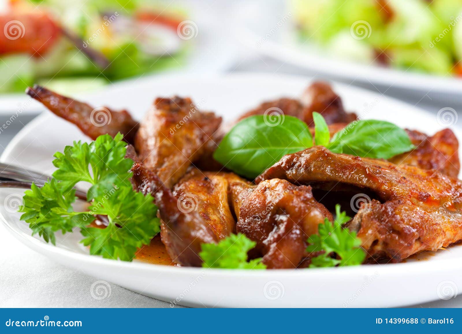 Roast chicken wings stock photo. Image of spicy, dinner 14399688