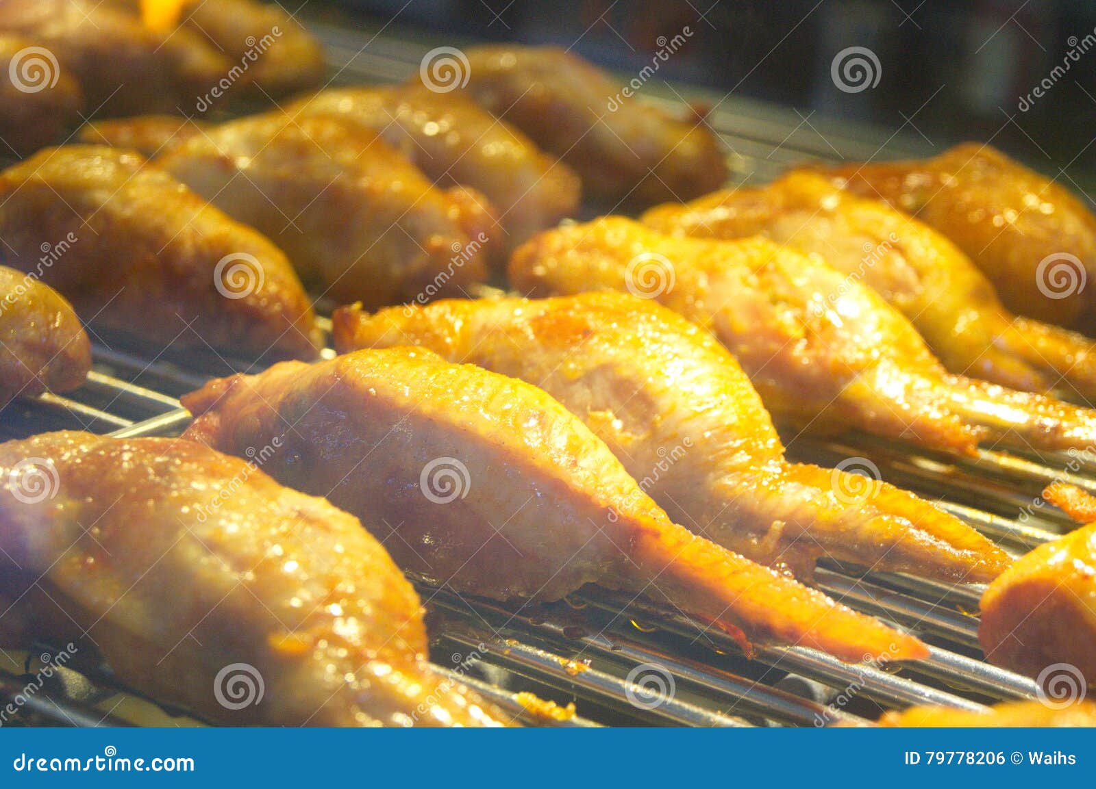 Roast chicken wings stock photo. Image of grilling, frying 79778206