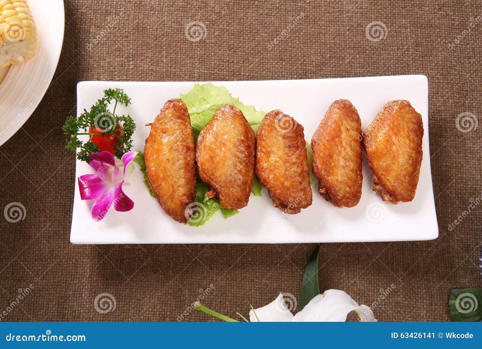 Roast chicken wings stock image. Image of barbecue, fire 63426141