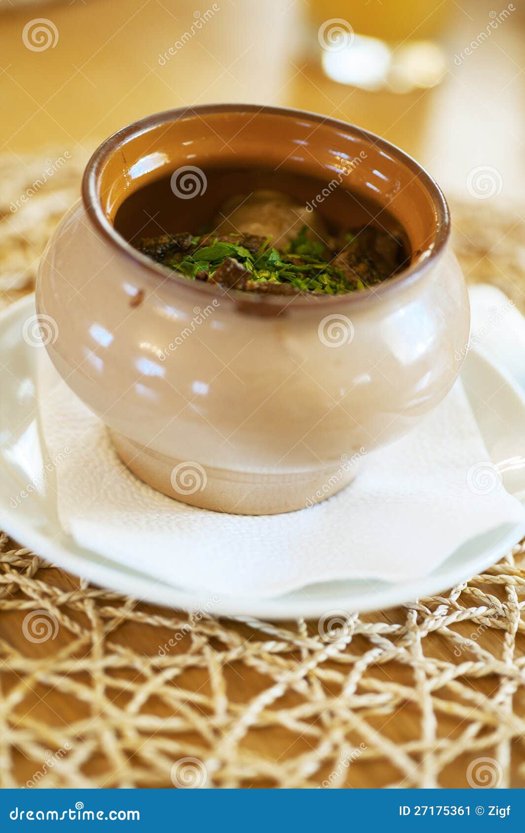 Roast in a clay pot stock image. Image of bamboo, gastronomy 27175361