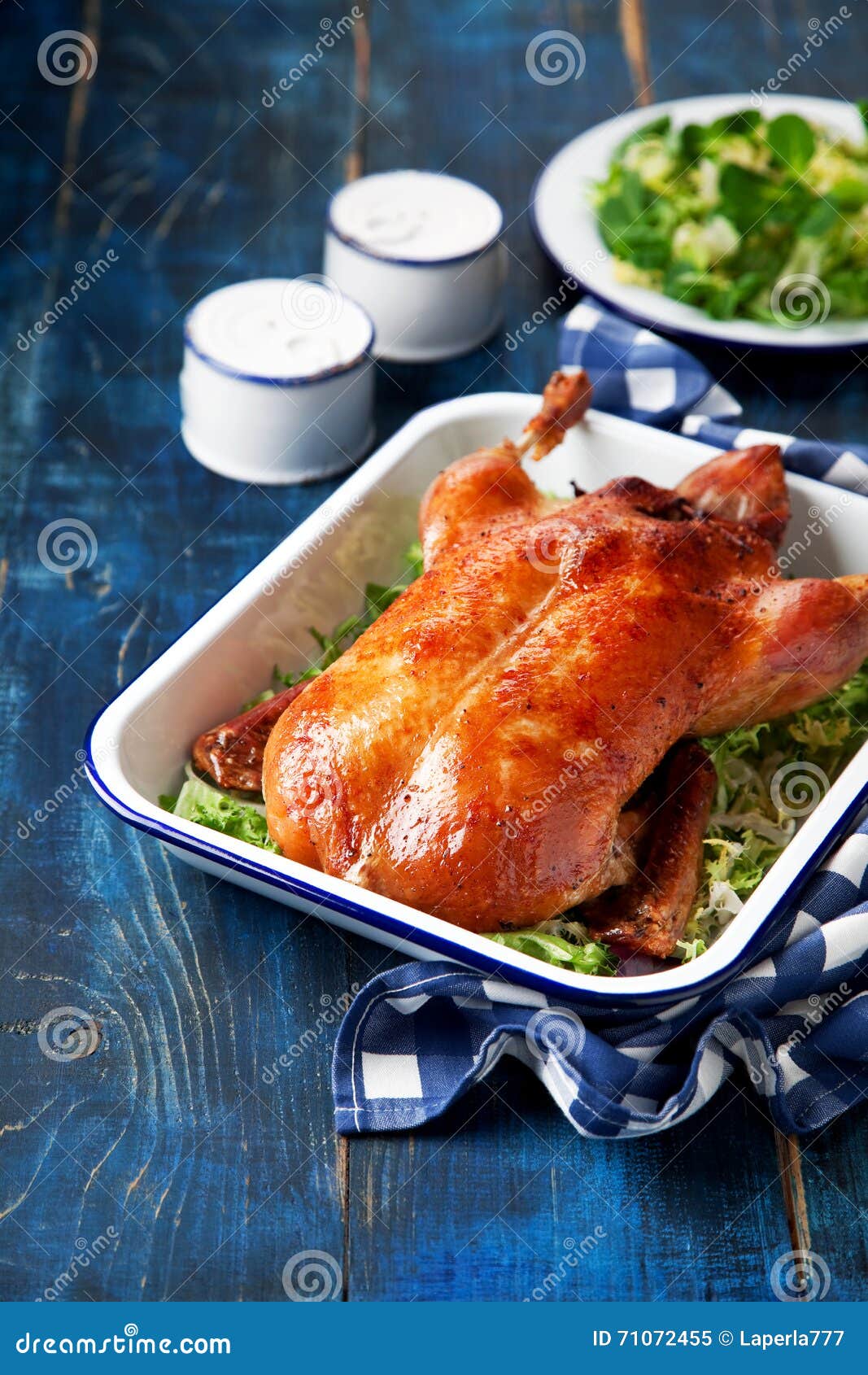 Roast duck stock image. Image of meal, cooked, close - 71072455