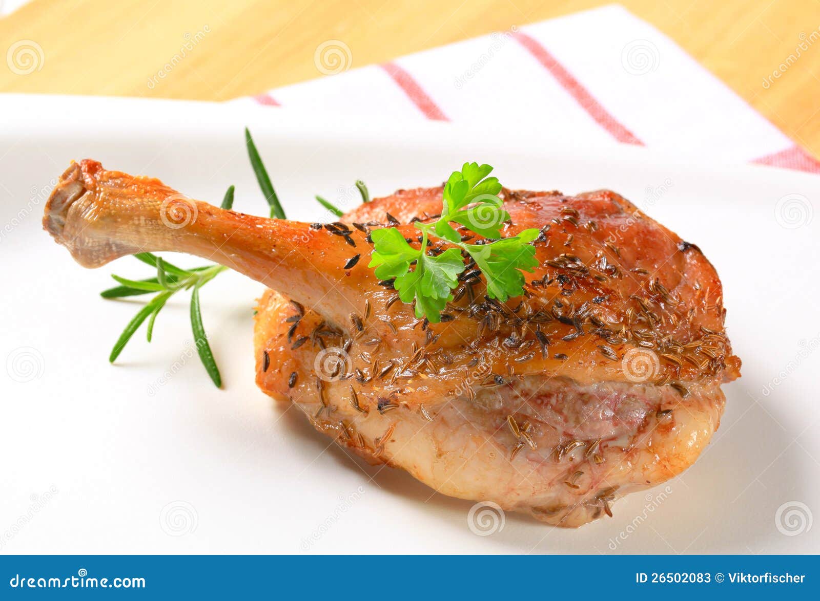 Roast duck leg stock image. Image of savory, cooked, thigh 26502083