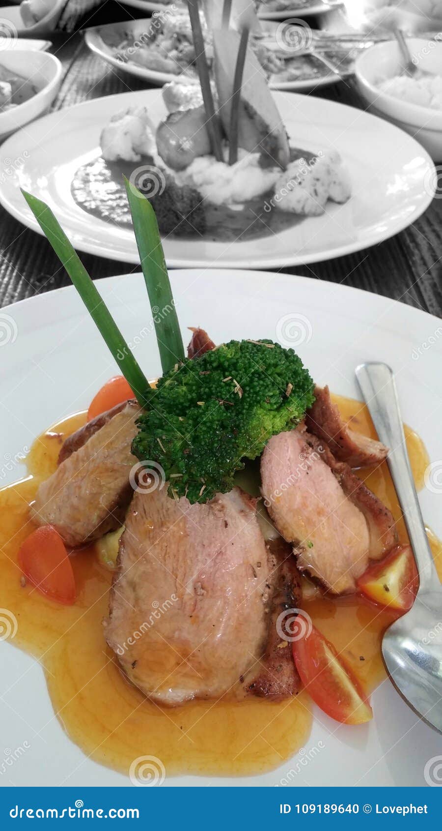 Roast Duck with Orange Sauce Stock Photo - Image of duck, cooking ...