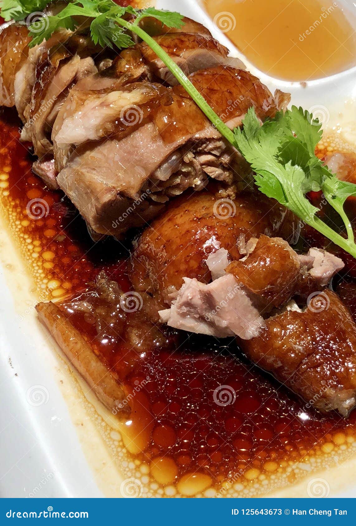 Roast Goose Meat stock image. Image of lunch, plate 125643673