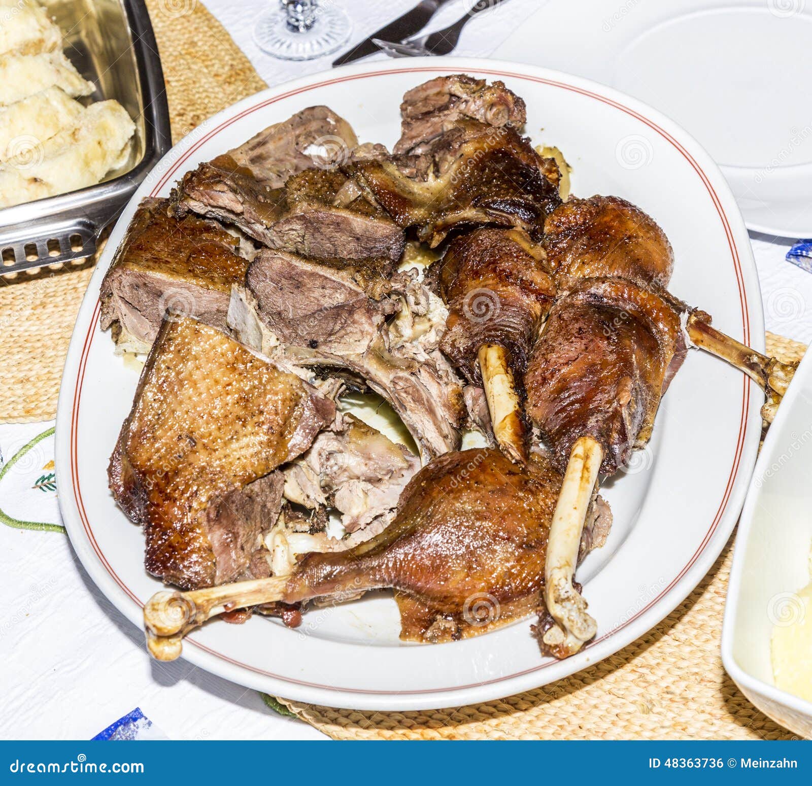 Roast Goose stock photo. Image of martinsgans, oven, fatty 48363736