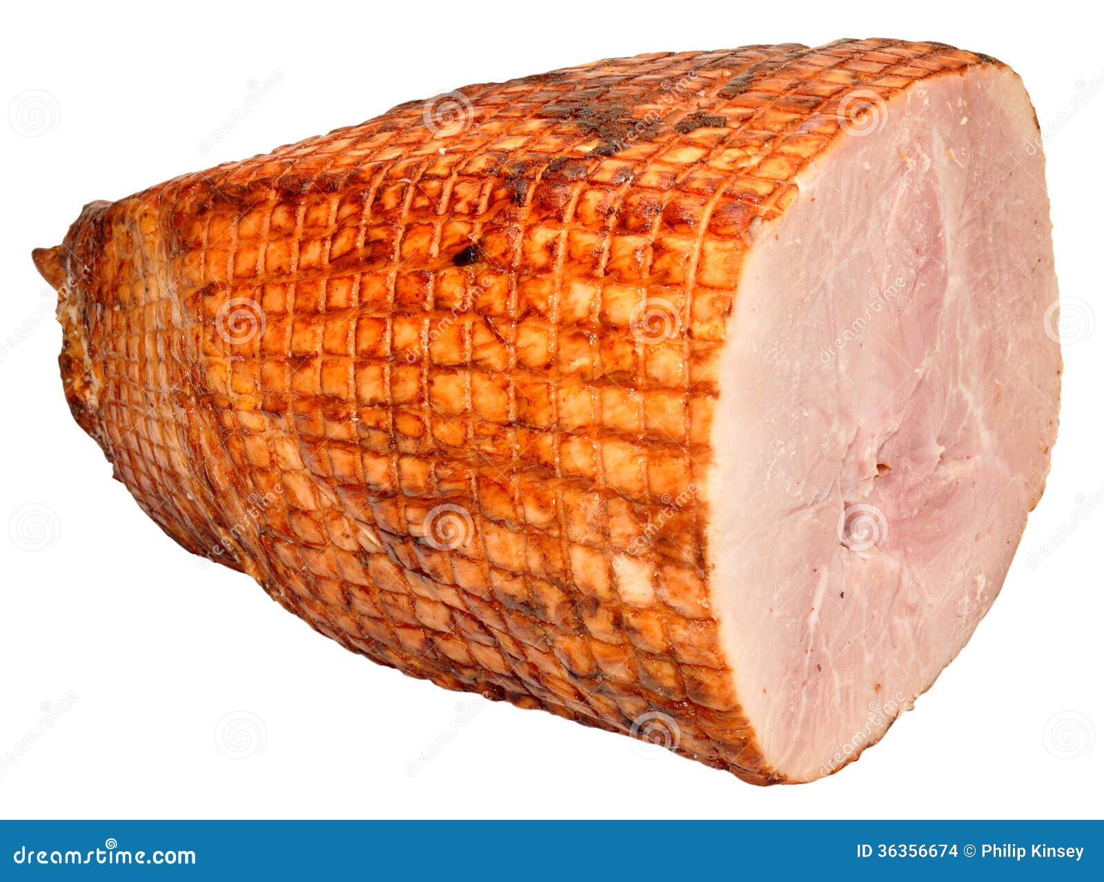 Roast Ham Joint stock photo. Image of joint, white, isolated 36356674