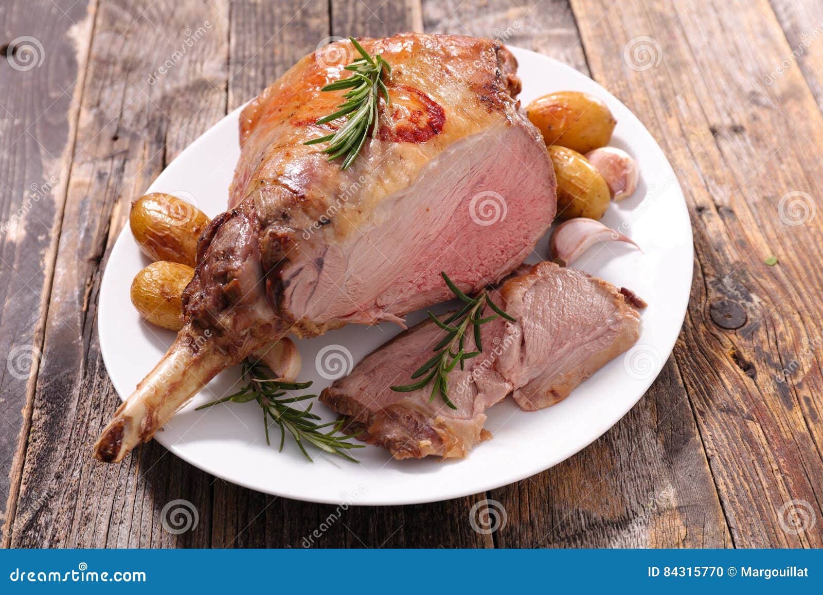 Roast lamb leg stock photo. Image of baked, cuisine, lamb 84315770