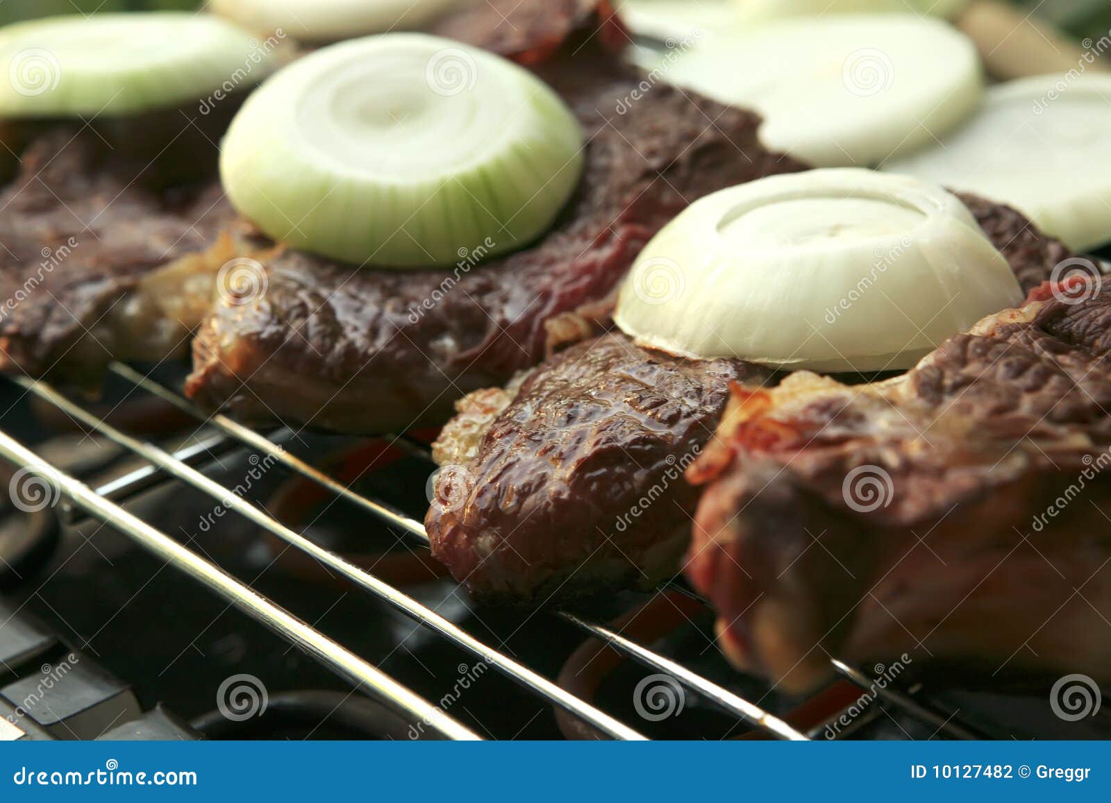 Roast Meat on Electrical Roaster Stock Photo Image of grid, lunch