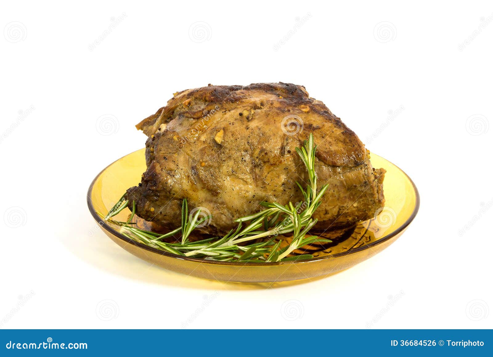 Roast meat stock photo. Image of herb, portion, meat 36684526