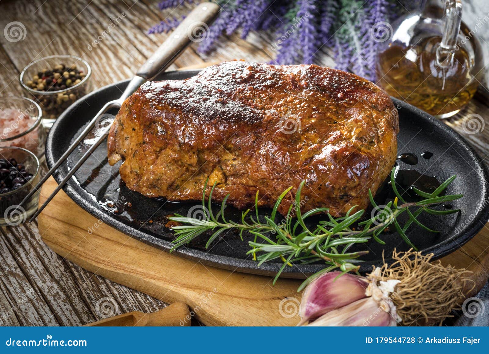 Roast pork neck stock photo. Image of roasted, neck 179544728