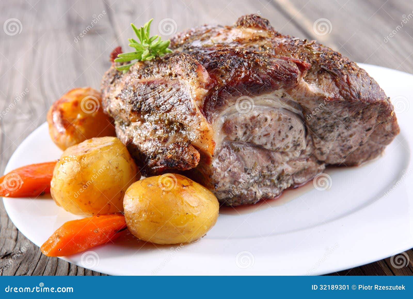 Roast pork neck stock image. Image of barbecue, grill 32189301