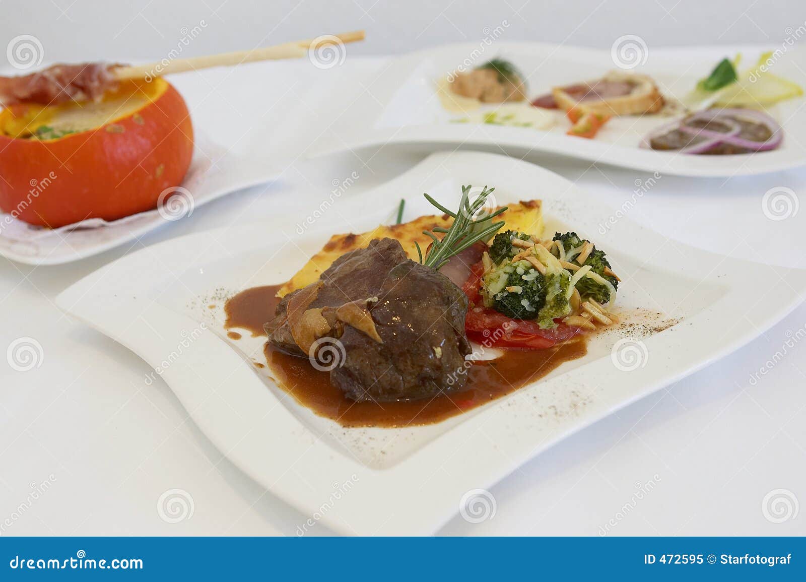 roast with pumpkinsoup - braten mit k?uppe