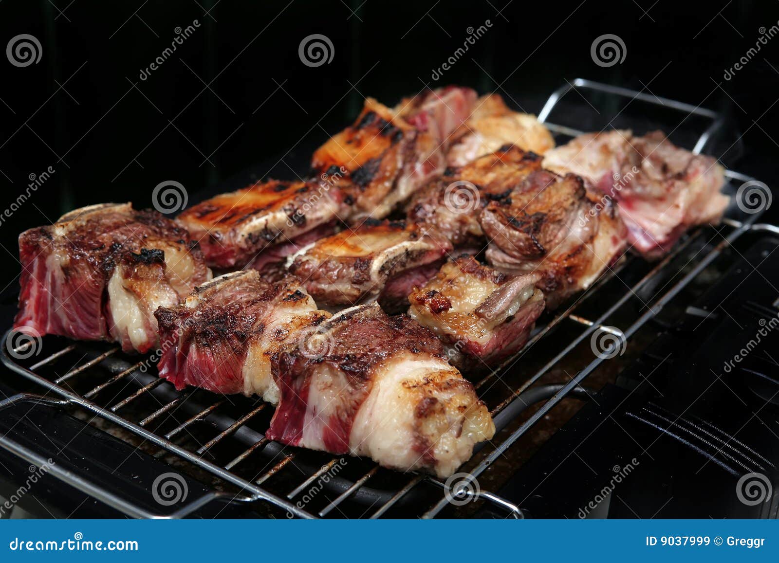 Roast ribs on roaster stock image. Image of food, cookery 9037999