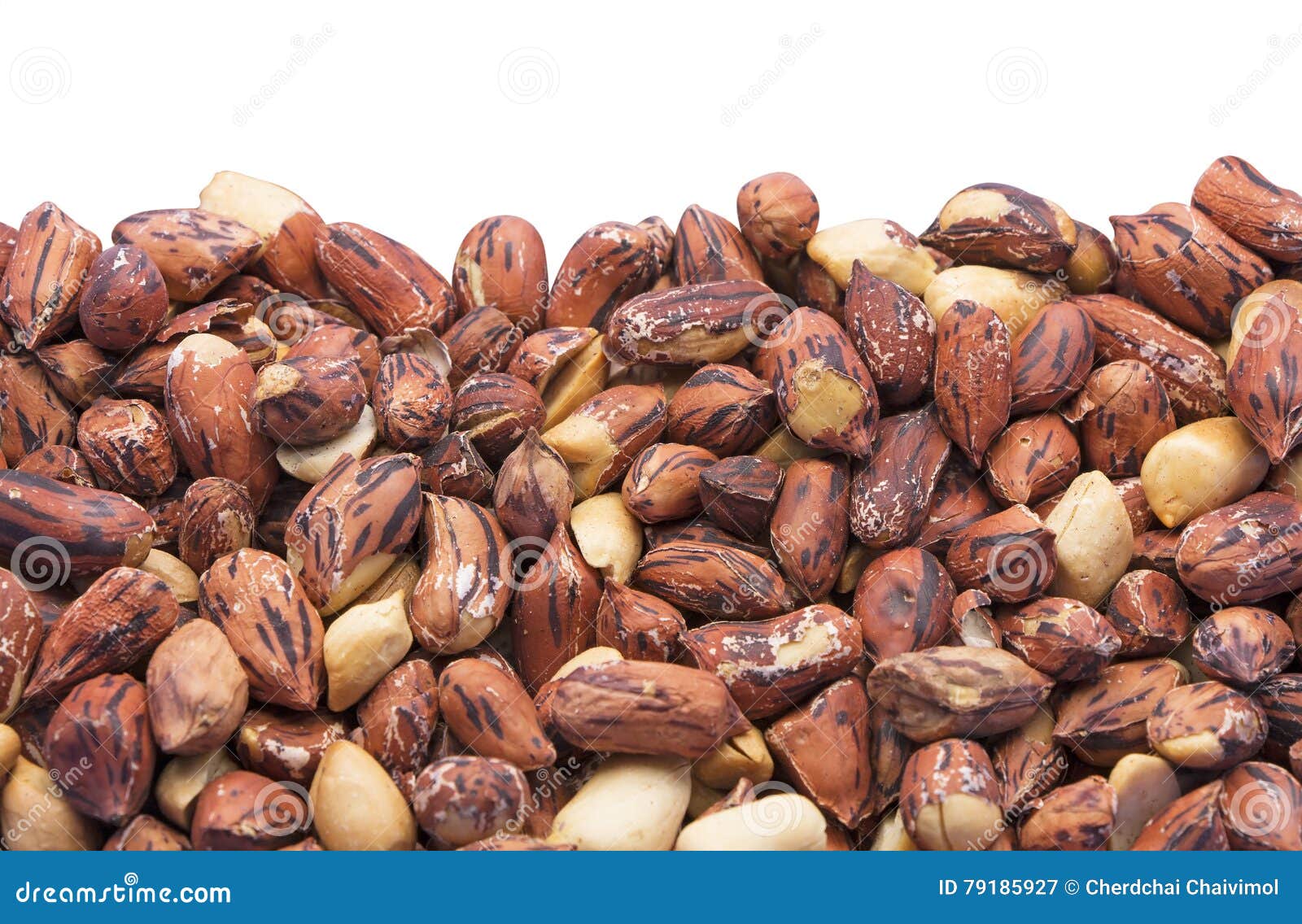 Roast Tiger Peanuts on White Background Stock Image Image of brown