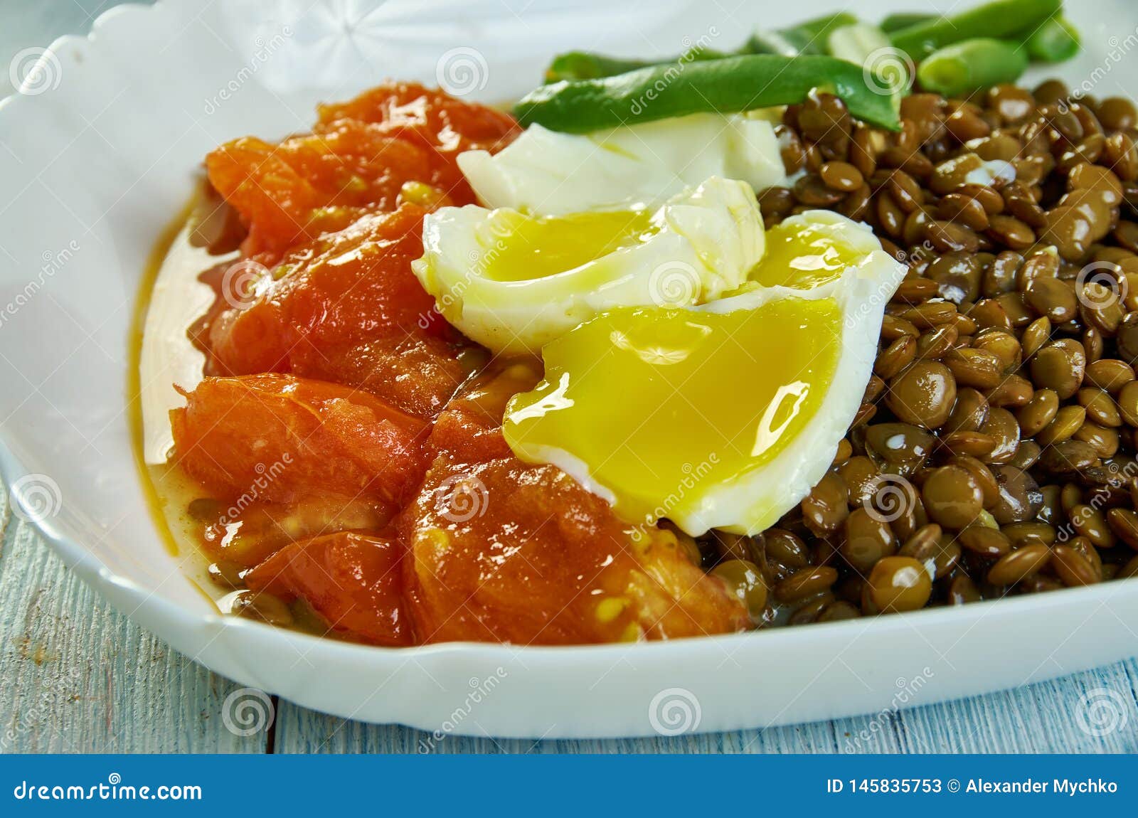 Roast Tomatoes and Lentils stock image. Image of rustic 145835753