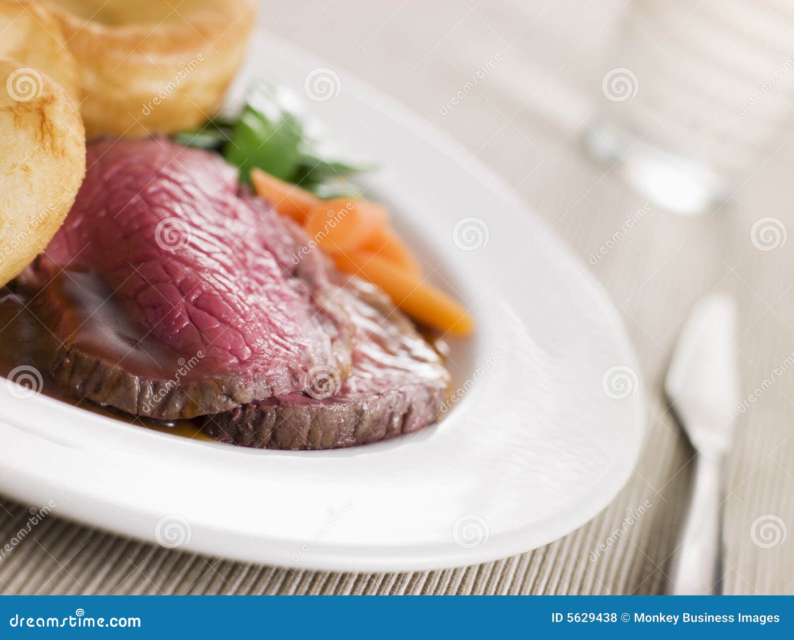 Roast Topside of British Beef Stock Photo Image of recipe, green 5629438