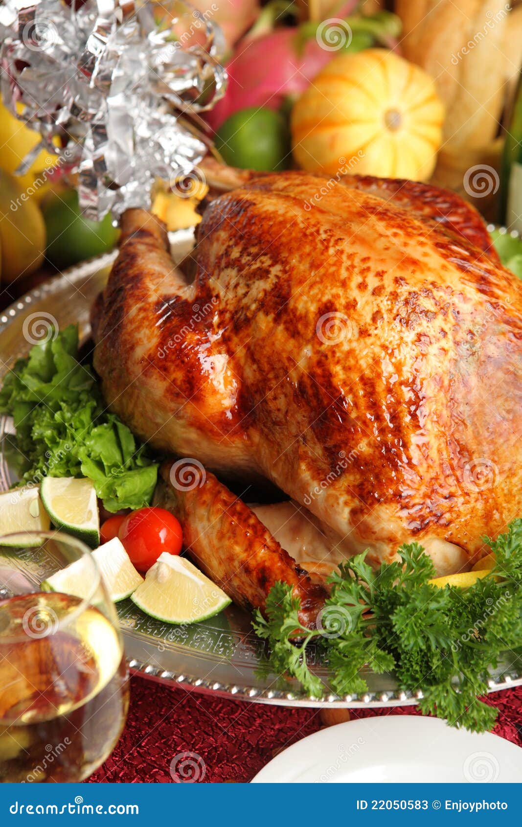 Roast Turkey stock image. Image of culture, food, tomato - 22050583