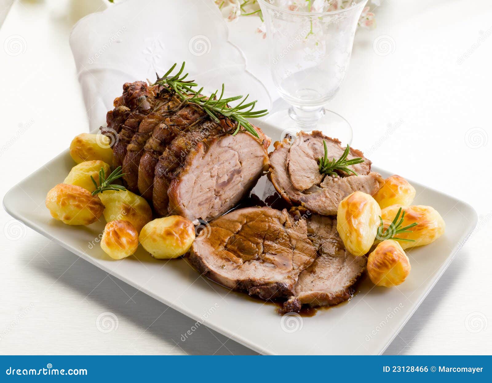 Roast of veal stock photo. Image of served, dinner, cook 23128466