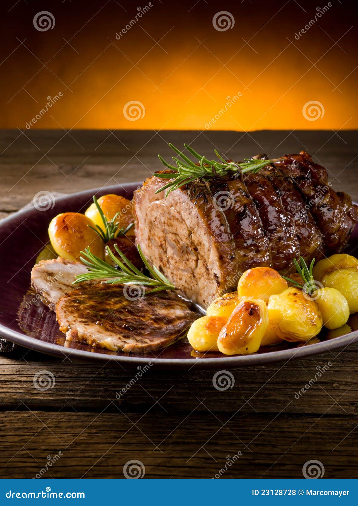 Roast of veal stock photo. Image of cooked, restaurant 23128728