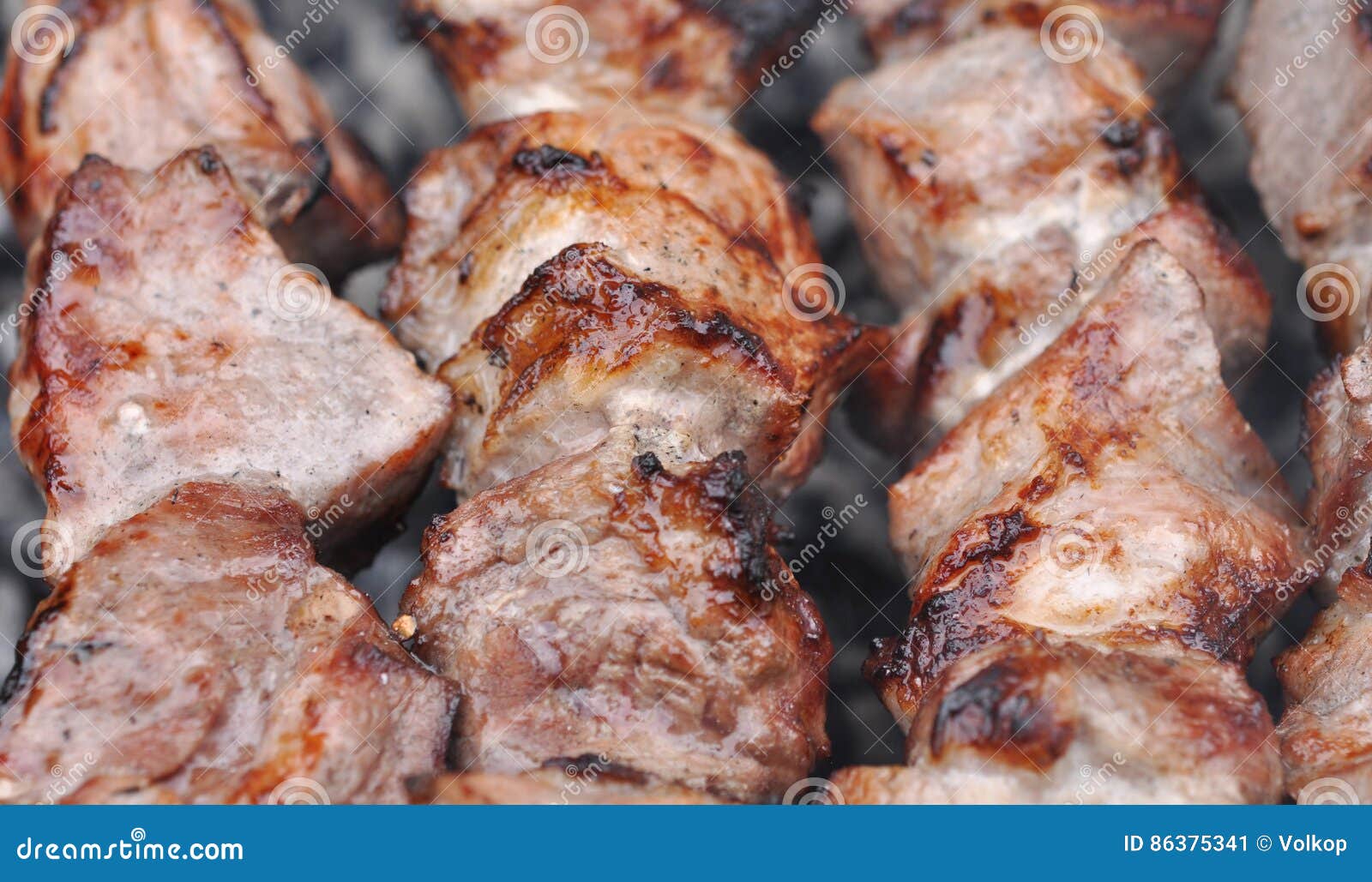 Roasted Barbecue Beef Meat Kebabs with Spice Stock Image Image of