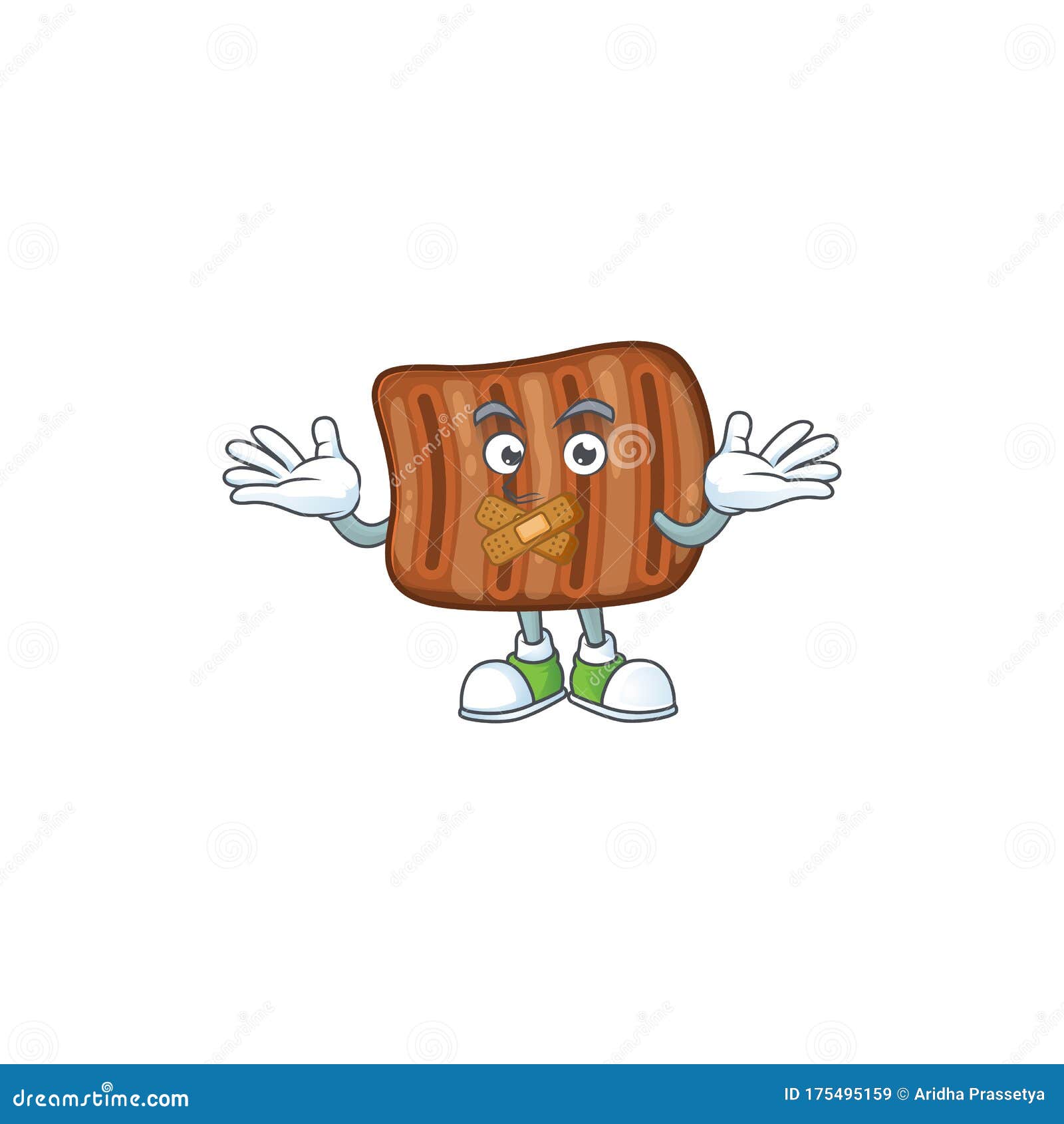 Roasted Beef Cartoon Character Design Concept Showing Silent Gesture Stock  Vector - Illustration of mute, ingredient: 175495159