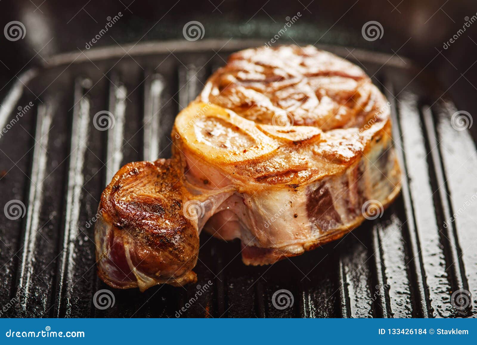 Roasted Beef Shank on the Grill Pan Stock Photo Image of delicious, meat 133426184