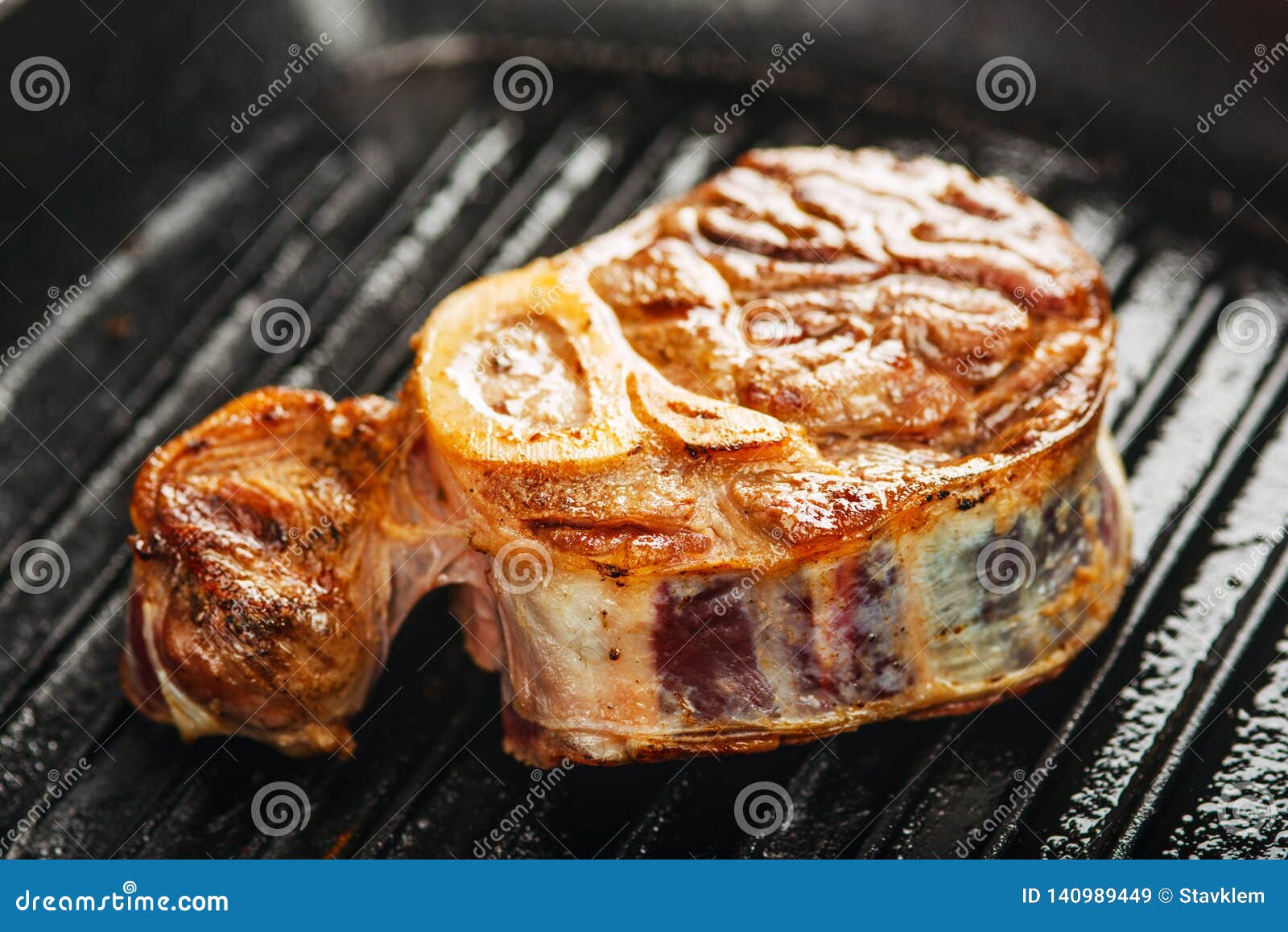 Roasted Beef Shank on the Grill Pan Stock Image Image of gourmet