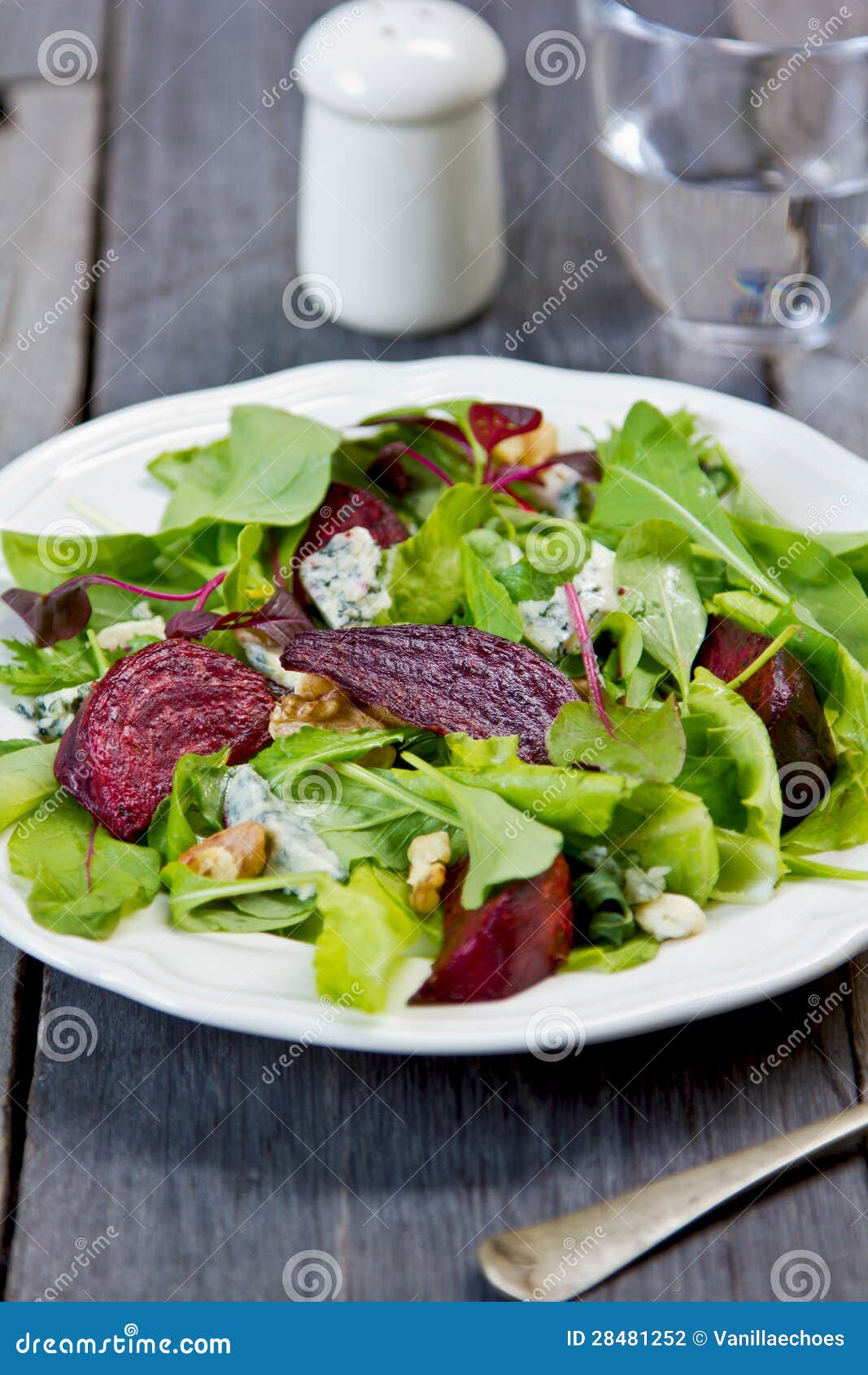 Roasted Beetroot with Blue Cheese Salad Stock Photo Image of savory