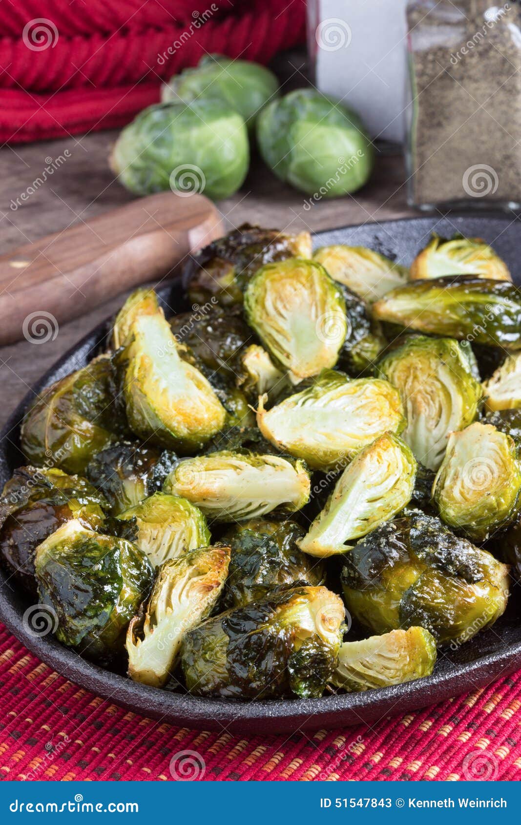 Roasted Brussels Sprouts stock image. Image of frying 51547843