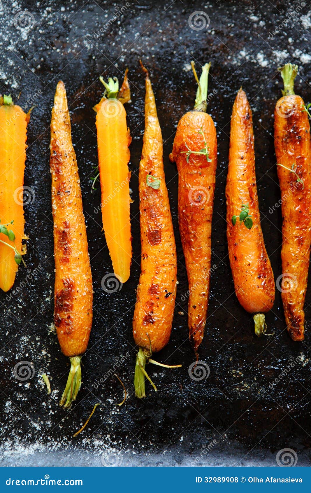Roasted Carrots with Spices on a Baking Tray Stock Photo Image of fried, vegetarian 32989908