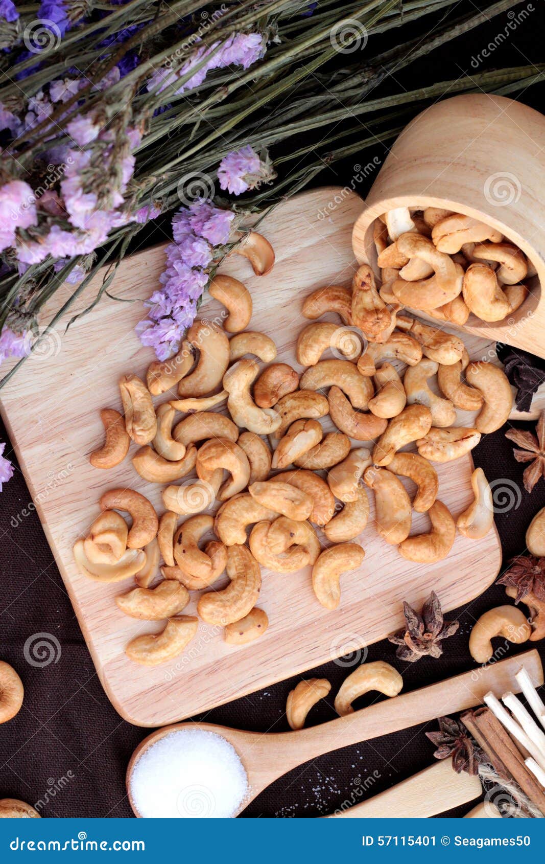 Roasted cashews stock image. Image of crop, nutrition 57115401