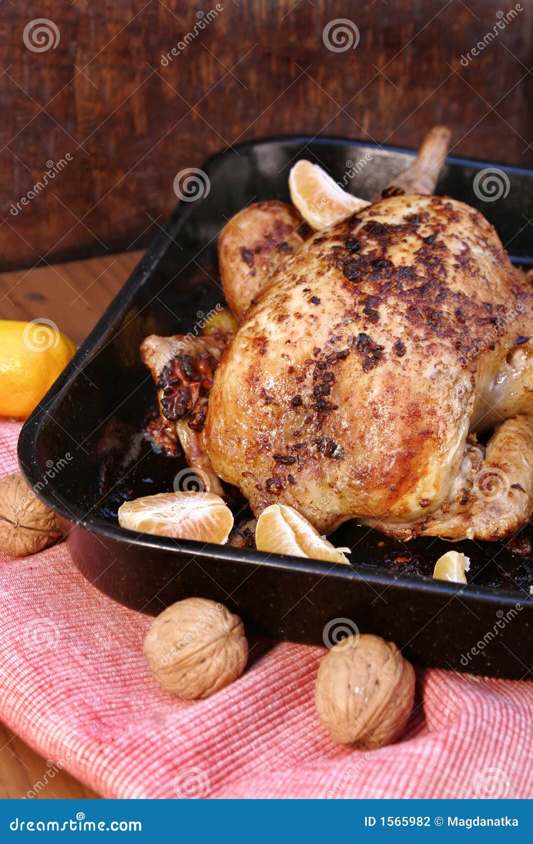 Roasted chicken stock photo. Image of meat, brown, poultry 1565982