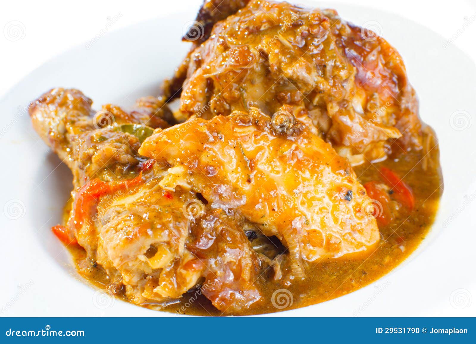 Roasted Chicken in Barbecue Sauce Stock Photo Image of grilled, fresh