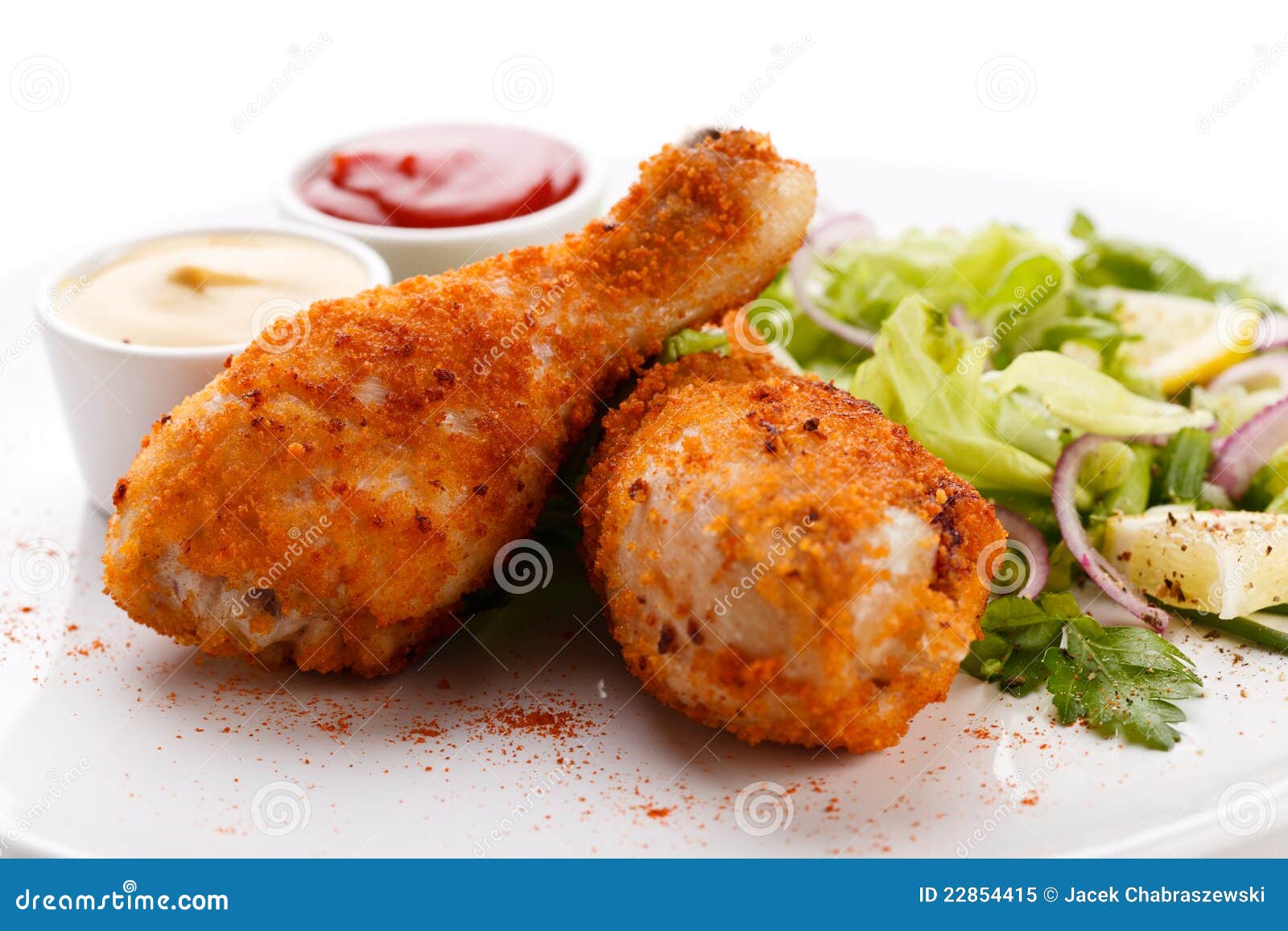 Roasted chicken drumsticks stock image. Image of appetizer 22854415
