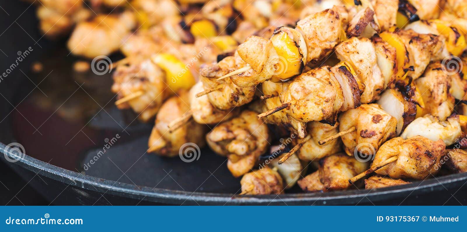 Roasted Chicken Kebab at Seasonal Fair. Stock Image Image of outdoor, cooked 93175367