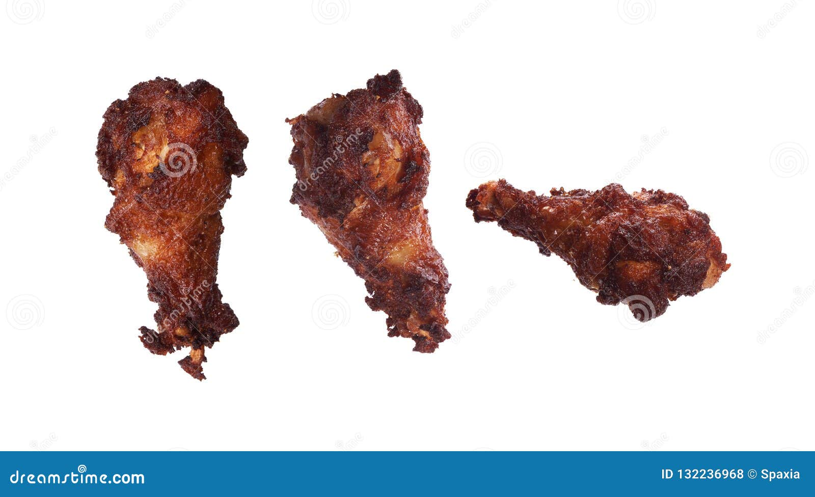 Roasted Chicken Legs Isolated. Fast Food Stock Photo - Image of