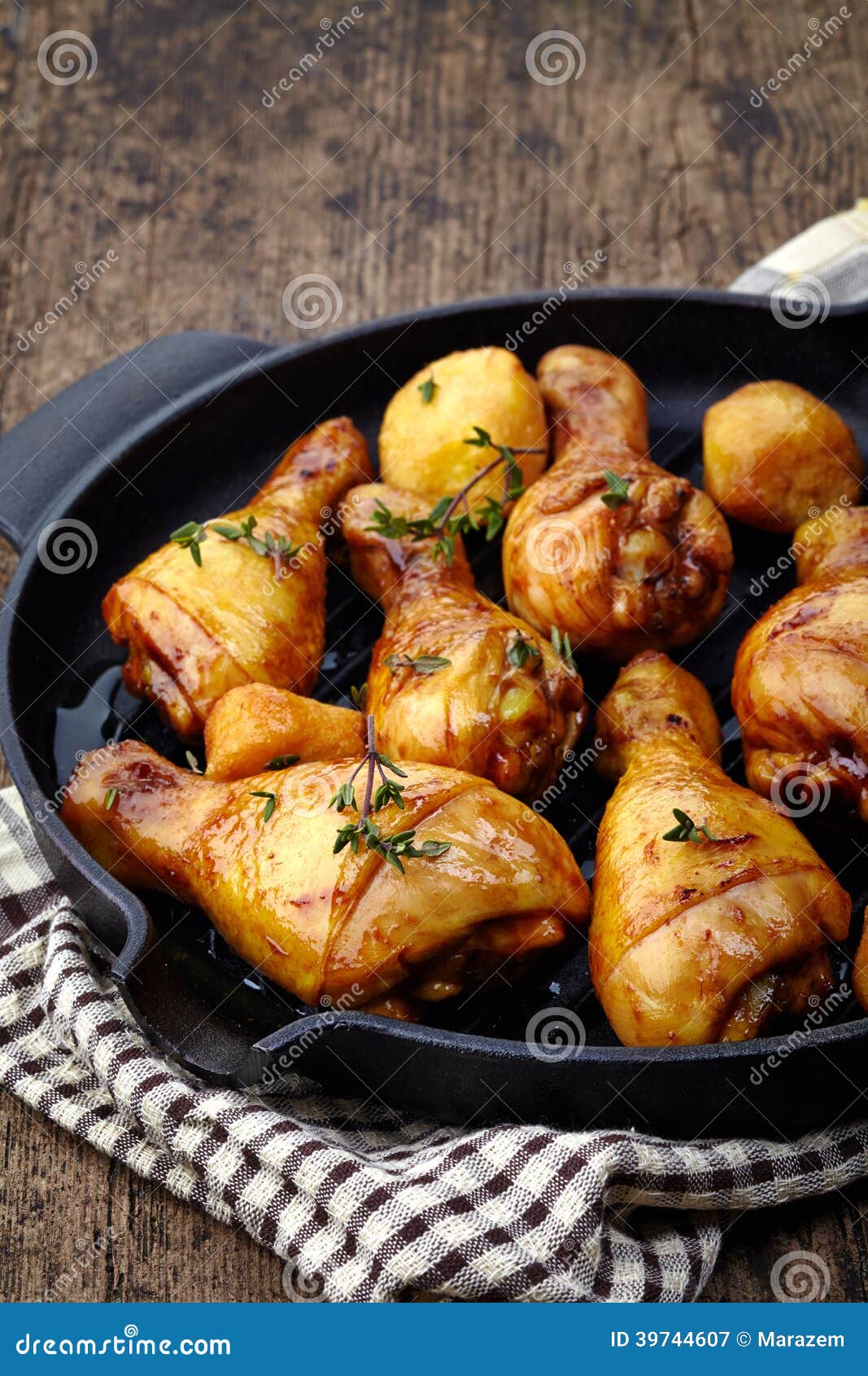 Roasted Chicken Legs and Potatoes Stock Image Image of gourmet, drink