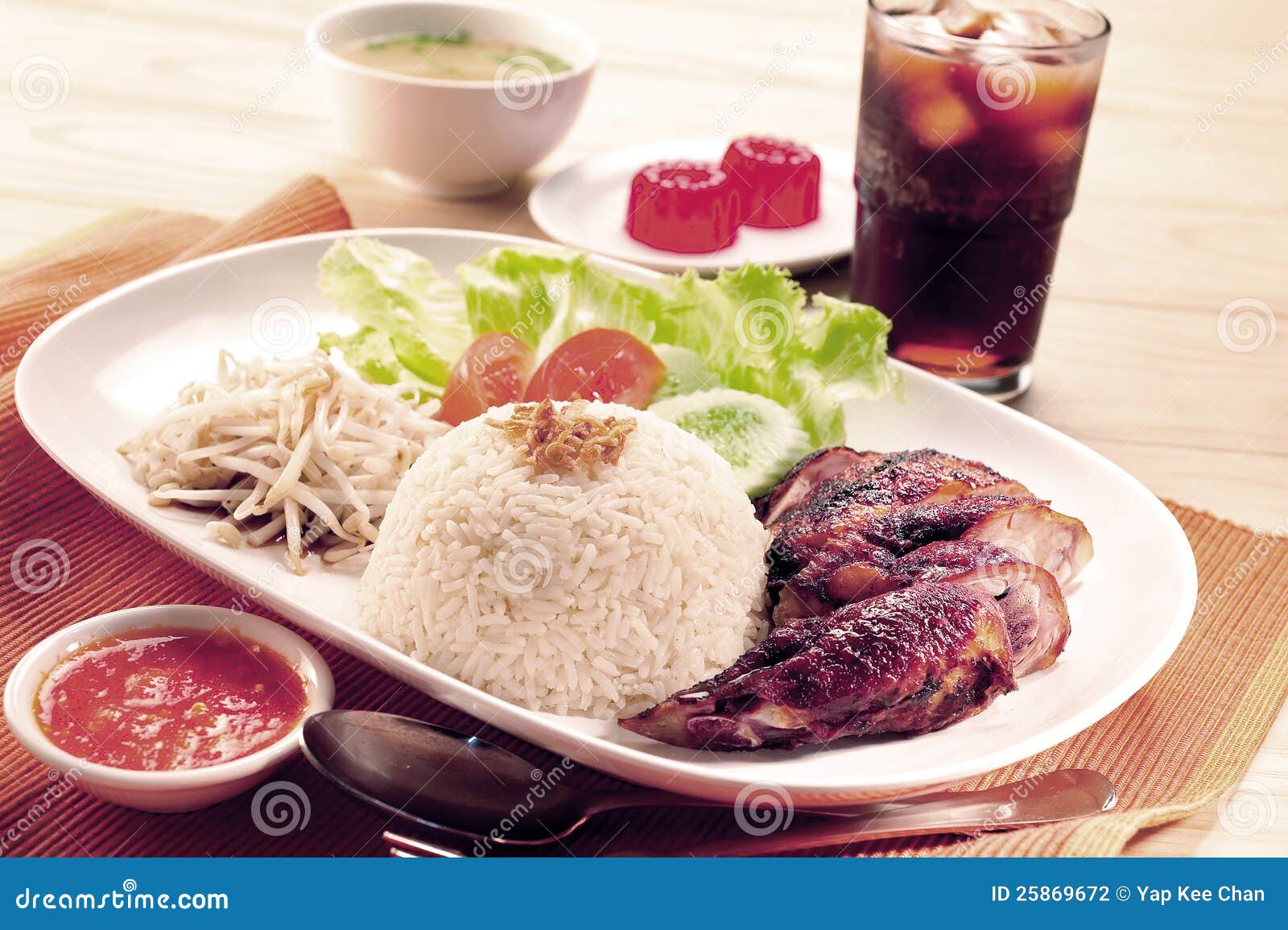Roasted Chicken Rice Set Stock Photography - Image: 25869672