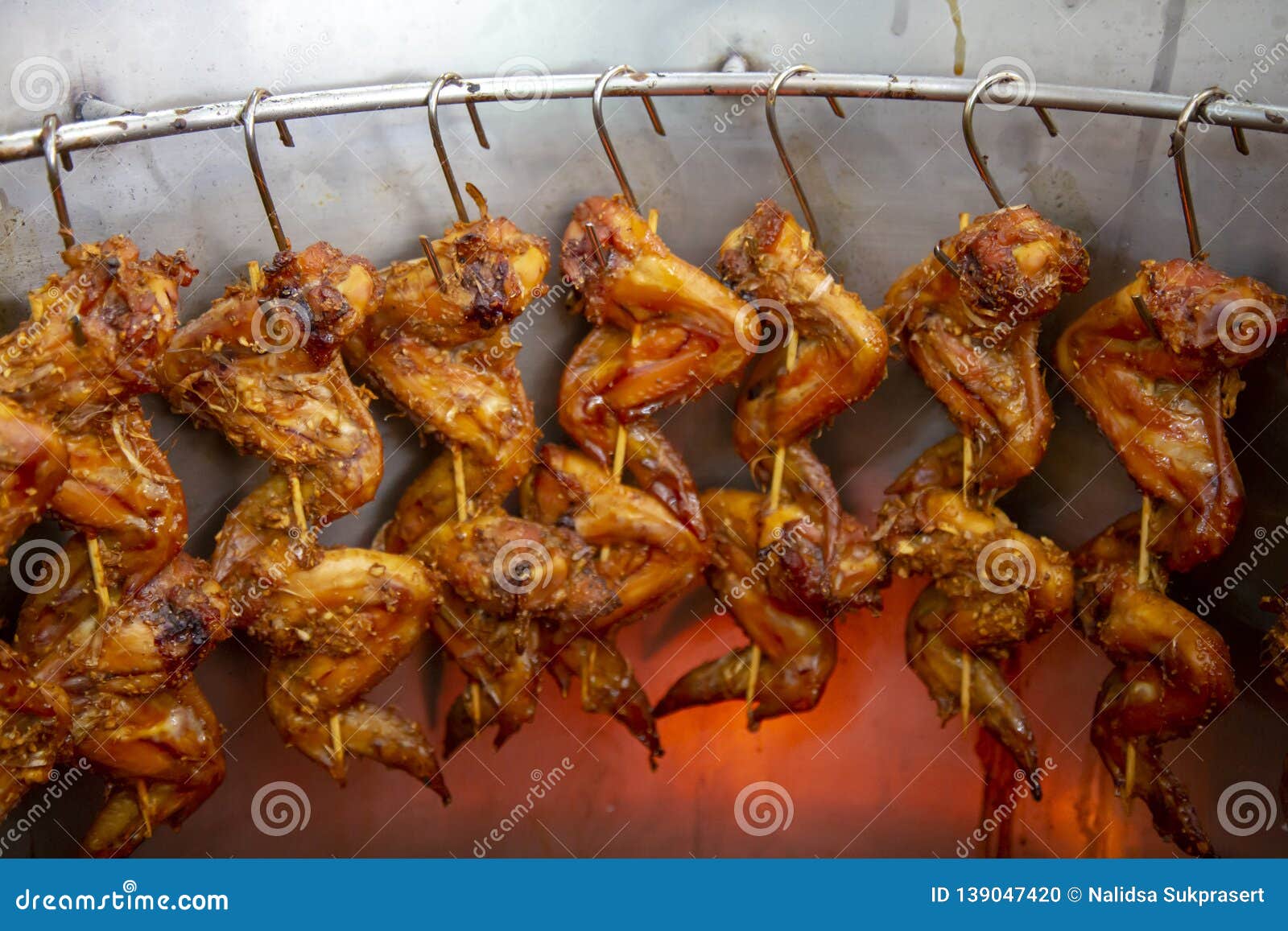 Roasted Chicken Thai Street Food Stock Photo - Image of destinations
