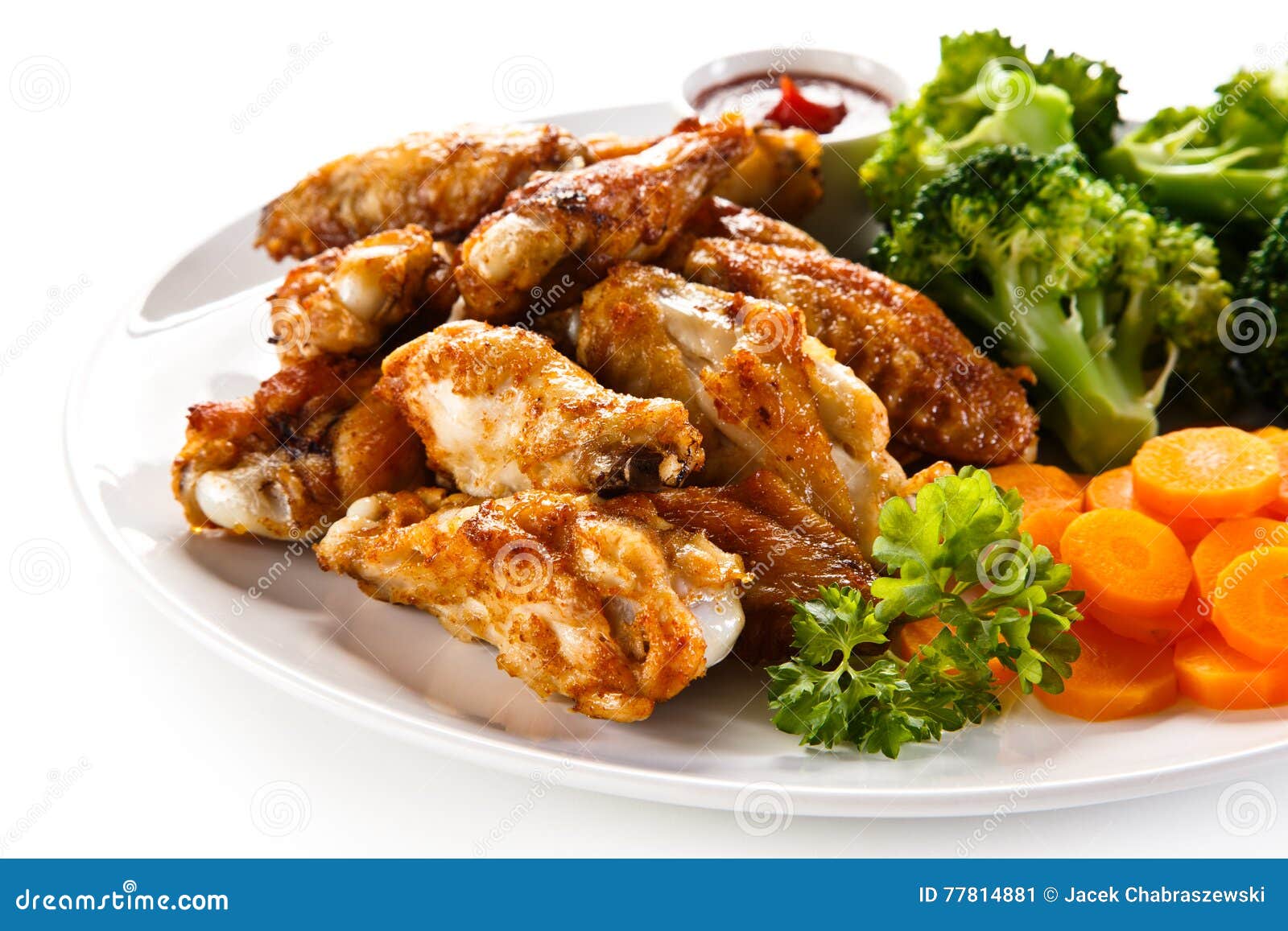 Roasted chicken wings stock image. Image of dining, calorie 77814881